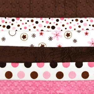 Cuddle-Strip-Quilt-Kit-For-Kids-w-Pattern-Mocha-Pink-By-The-Each