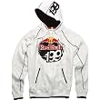 Fox Racing Red Bull/Travis Pastrana 199 Core Front Fleece Men's Hoody Zip Casual Sweatshirt w/ Free B&F Heart Sticker Bundle - White