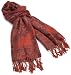 V Fraas Women's Oversize Paisley Wrap,Red,28x80