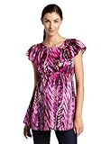 Maternal America Women's Ruffle Blouse, Pink Swan, X-Large Maternal America Women's Ruffle Blouse, Pink Swan, X-Large