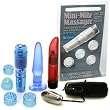 Hidden Flower Pocket Mini-Mite Blue Rocket Vibrator Adult Anal Sex Toy Kit