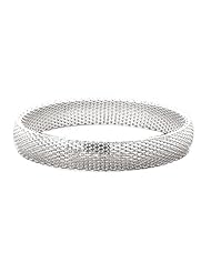 Silver Slip On Mesh Bracelet