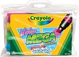 Crayola Washable Window Mega Markers 4/Pkg-Blue/Pink/Yellow/Green