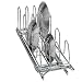Kitchen & Housewares : Lynk Professional 430021 Roll-Out Lid/Tray Organizer 7-by-21-by-9-Inches, Chrome