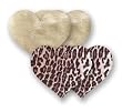 Nippies Leopard Gold Heart Waterproof Self Adhesive Fabric Nipple Cover Pasties