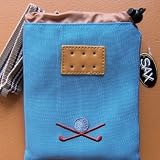 Golf Themed Belted Valuables Bag Purse Teal Womens Ladies