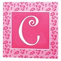 Initial Wall Canvas - Pink Leopard (C)