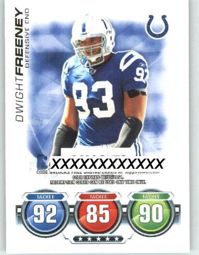 2010 Topps ToppsTown / Attax Code Card #12 Dwight Freeney - Indianapolis Colts (NNO / Topps Town) (Football Cards)