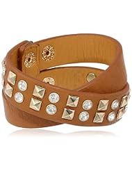 Steve Madden Crystal and Stud Snap Bracelet, 7.5"