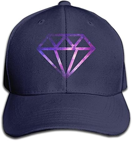 Men Diamond For Galaxy Purple Diamond Logo Custom Snapback Hat