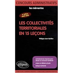 Collectivites Territoriales en 15 Lecons Quatri�me Edition