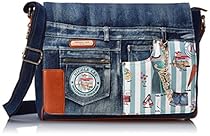 Nicole Lee Messenger Bag with 15 Inch Laptop Compartment, Doll House Mint, One Size
