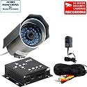 VideoSecu Mini Motion Detect DVR Recorder System 1/3" SONY CCD Night Vision Wide Angle High Resolution Video Audio Surveillance CCTV Camera System W32