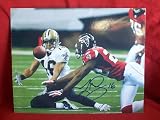 Lance Moore Autographed New Orleans Saints 8x10 Photo, Proof Photo of Lance Signing for Us.