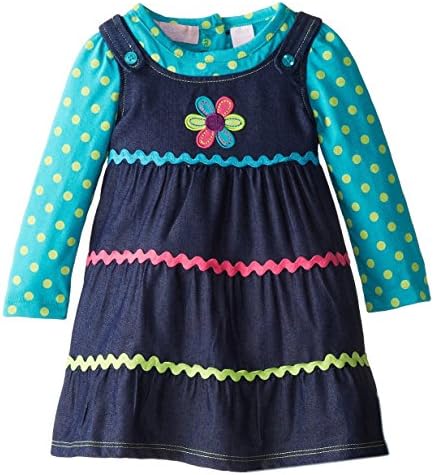 Kids Head Quarters Little Girls' Daisy Dress (Denim 2T)