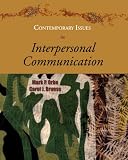 Contemporary Issues in Interpersonal Communication