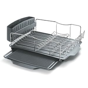 Polder KTH-600-86 4-Piece Advantage Dish Rack with Rubber Bar Mat