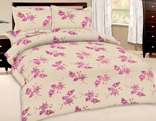 Urban style satin Floral Double bedsheet With 2 pillow covers