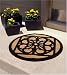 Kitchen & Housewares : Round Coir Door Mat w/Ironwork Motif
