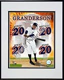 Curtis Granderson 20's Portrait Plus Double Matted 8 x 10 Photograph in Black Anodized Aluminum