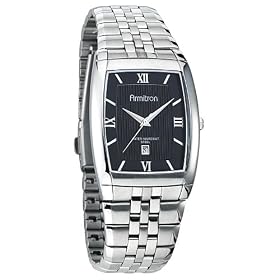 Armitron Men's Silver-Tone Dress Watch #20-4369BKSV