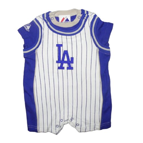 MLB Los Angeles Dodgers Baby / Infant One-Piece Bodysuit / Romper / Onesie - White & Blue (Size: 24)
