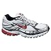 Nike Men's Zoom Structure Triax+ 12 Running Shoe (White/ Metallic Silver/ Dark Grey/ Sport Red) - 9 - Wide