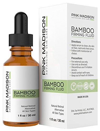 SKIN TIGHTENING Bamboo Firming Fluid BEST FACE FIRMING SERUM Vegan Organic Bamboo Serum + Coconut extract - Powerful active age firming product making skin appear Taut + Lifted through increased Collagen & Natural Retinol Alternative. All skin types