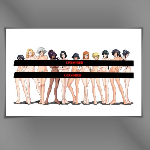 ANIMATION ANIME WOMEN **Un-Censored** Large Panoramic Canvas Art Poster Print NEW MANGA