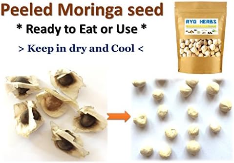 300 Seeds of Peeled Dried Moringa Oleifera Seeds Herbal Herb Dietary Supplement - Ready Easy to eat
