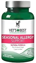 Vet's Best Seasonal Allergy Support Dog Supplements, 60 Chewable Tablets

