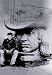 Man Posing with William Penn's Head, Philadelphia, PA 20x30 poster