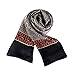 Charmeuse Satin Silk Scarf for Men (Black with Check Pattern)