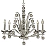 Uttermost 21174 Kane 6 -Light Chandelier, Polished Nickel Finish