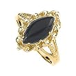 14K Yellow Gold Onyx Ring