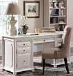 Essex Executive Desk, White Finish 4 drawer, 1 door, 1-DOOR&4-DRAWER, WHITE