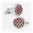 Black and Red Quilted Cufflinks