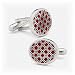 Black and Red Quilted Cufflinks