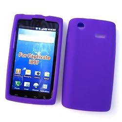 Samsung Captivate I897 (AT&T) Silicone Skin Case, Purple