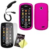 Hot Pink Silicone Skin / Case / Cover, LCD Screen Guard / Protector & Car C ....