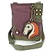 Chala Handbag Patch Crossbody HORSE Mauve Purple Violet Bag Canvas