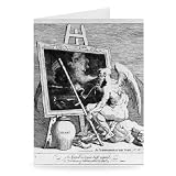 Time smoking a Picture, 1761 (engraving) by.. – Greeting Card (Pack of 2) – 7×5 inch – Art247 – Standard Size – Pack Of 2
