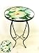 Magnolias Round Glass Side Table