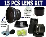 Super Kit for NIKON COOLPIX L110 L-110 (with the ring), includes: 0.43X Wid ....