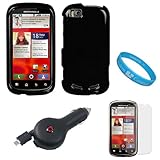 Black Rubberized Crystal Hard Case Cover for T-Mobile New Motorola Cliq 2 A ....