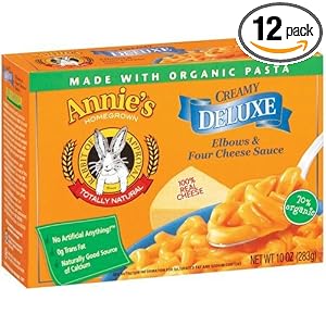 Annie's Homegrown Creamy Deluxe Elbows and Four Cheese Sauce, 10-Ounce Boxes (Pack of 12) by 