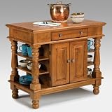 Home Styles Kitchen Island with Breakfast Bar, BLK/OAK