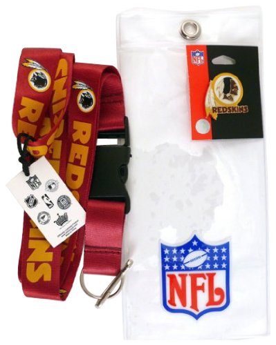 Washington Redskins Lanyard with Ticket Holder and Logo Pin