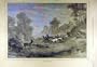 1880 Startled Herd Deer Forest Animal Old Print