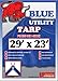 29ft x23ft Blue 6-mil Waterproof Poly Tarp Camp Tarp Tarpaulin for Camping Tent Shelter Shade Canopy